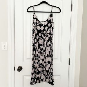 Volcom Black Floral Strappy Summer Dress Size Small